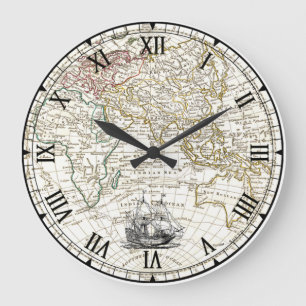 Relógio Grande Mapa do Hemisfério Leste do Galleon - Entrega à 
