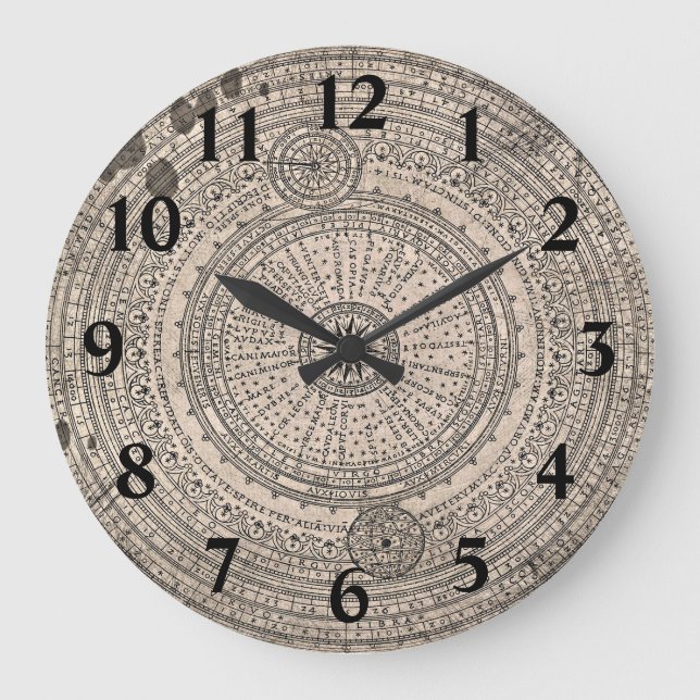 Relógio Grande Mapa Sujo de Compass Antigo (Frente)