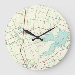 Relógio Grande Mapa TX do Lago Granger