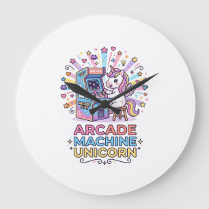 Relógio Grande Máquina de Arcade de Unicórnio Arte de Unicórnio P