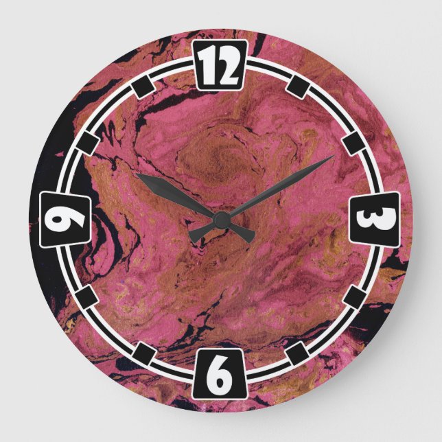 Relógio Grande Marble, aquarela (Frente)