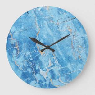 Relógio Grande Marble Elegance: Superfície Texturizada Natural.