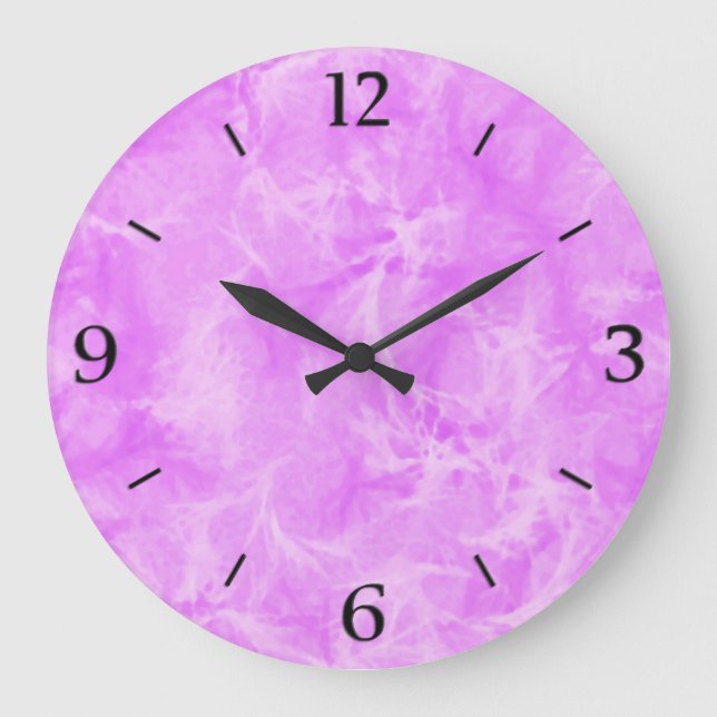 Relógio Grande Marble swirl print - soft violet (Frente)