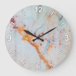Relógio Grande Marble Texture Wall Clock Modern Home Decor