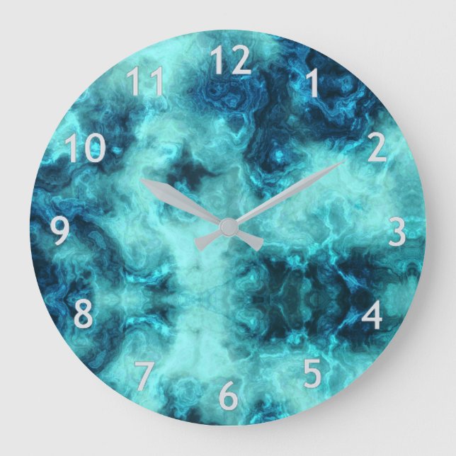 Relógio Grande Marbled Jade (Frente)