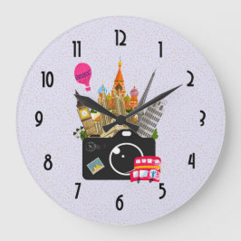 Relógio Grande Marca Viagem Fotógrafo Europeu