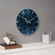 Relógio Grande Marinho Azul, Cinza brilhante cintilante do Oceano (Office)