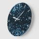 Relógio Grande Marinho Azul, Cinza brilhante cintilante do Oceano (Angle)