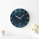 Relógio Grande Marinho Azul, Cinza brilhante cintilante do Oceano (Home)