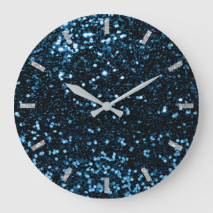 Relógio Grande Marinho Azul, Cinza brilhante cintilante do Oceano