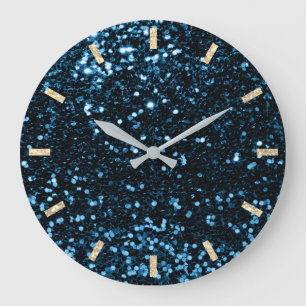 Relógio Grande Marinho Azul Deep Spark Silver Dourado