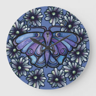 Relógio Grande Mariposa Luna Roxa MoonChild Mariposas da Lua