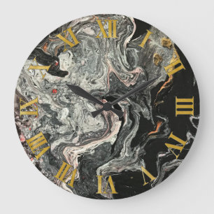 Relógio Grande Mármore do líquido da ágata