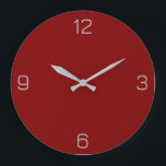 Relógio Grande Maroon / Vermelho Escuro 800000 com a opção Adicio<br><div class="desc">Adicione um nome, iniciais ou algum texto, ou mantenha a cor sozinha. Coordenadas de cores com outros itens no repositório com base no nome e no código HEX (triplo hexadecimal de seis dígitos) mostrado. Use este código para misturar, combinar e personalizar qualquer outro item a ser seguido ou para adicionar...</div>