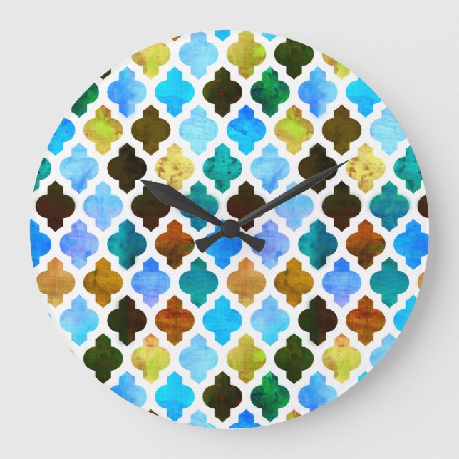 Relógio Grande Marraquexe Verde marroquino (Frente)