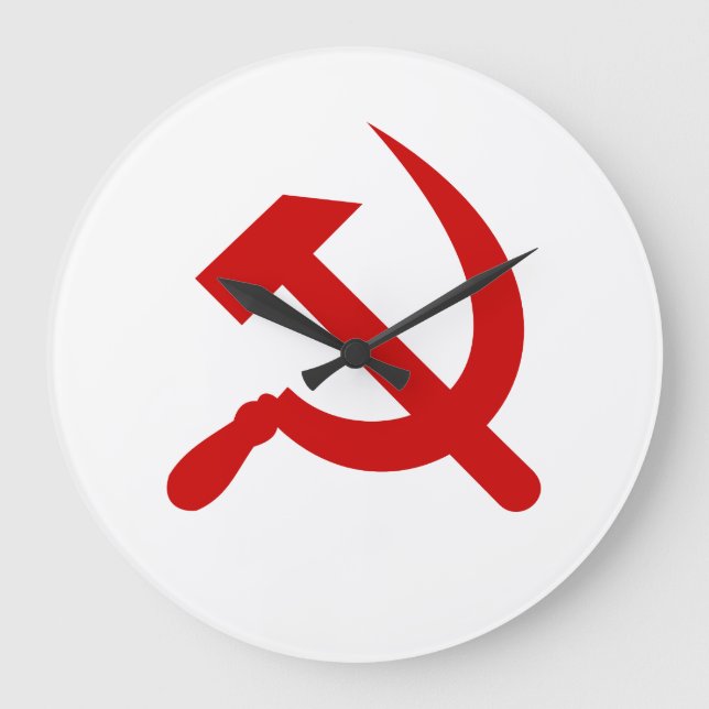 Relógio Grande Martelo e foice do comunismo vermelho (Frente)