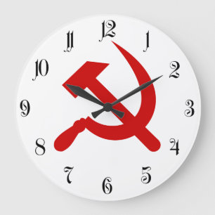 Relógio Grande Martelo e foice do comunismo vermelho