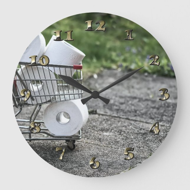 Relógio Grande Máscara de proteção contra vírus Corona (Frente)