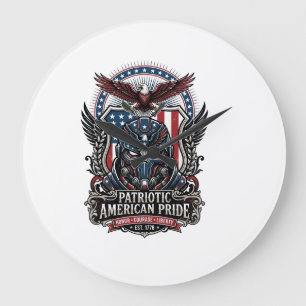 Relógio Grande Máscara Patriota Guardião Liberdade Inspirada Mili