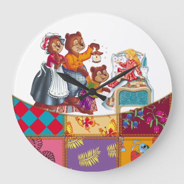 Relógio Grande Masha e 3 ursos (Frente)