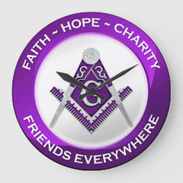 Relógio Grande Masonic Clock Purple