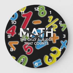 Relógio Grande Matemática. O único sujeito que conta