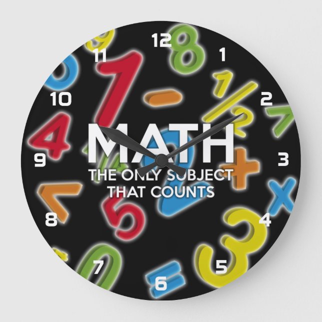 Relógio Grande Matemática. O único sujeito que conta (Frente)