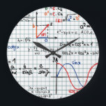 Relógio Grande Math Formulas Numbers<br><div class="desc">Math Formulas Numbers Wall Clock</div>