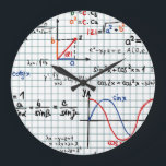 Relógio Grande Math Formulas Numbers<br><div class="desc">Math Formulas Numbers Wall Clock</div>