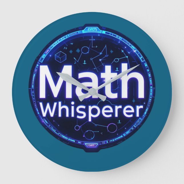 Relógio Grande Math Teacher Math Whisperer (Frente)
