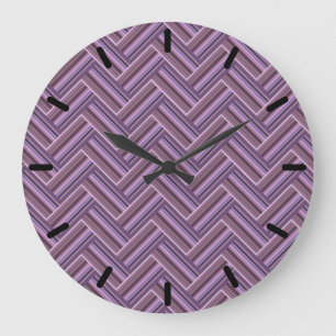 Relógio Grande Mauve stripes double weave pattern
