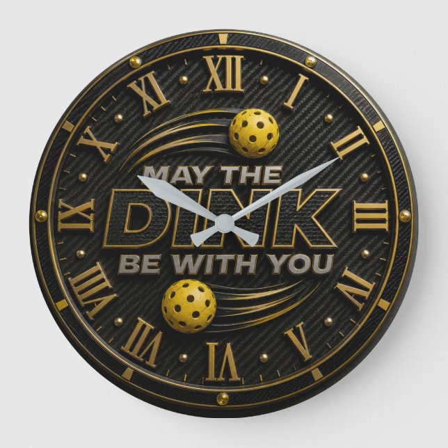Relógio Grande May the Dink Be With You Pickleball Paddle (Frente)
