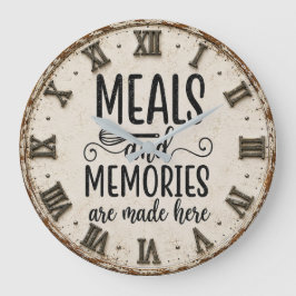 Relógio Grande Meals and Memories Farmhouse Kitchen