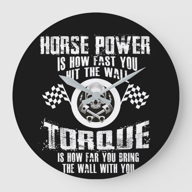 Relógio Grande Mecânica Diesel Quão Longe Traz A Parede (Frente)