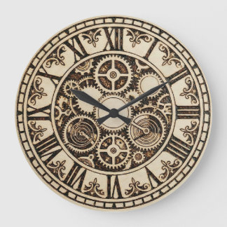 Relógio Grande Mechanical Gears Wall Clock