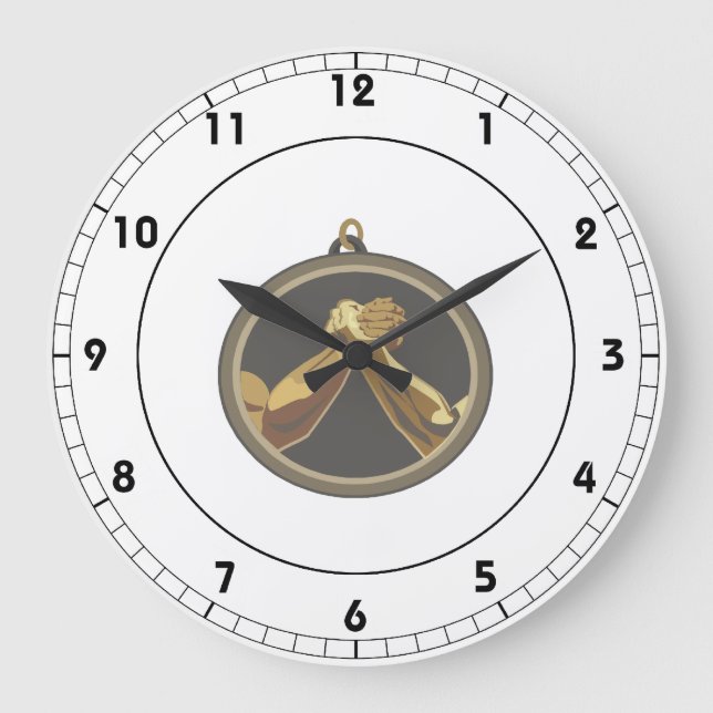 Relógio Grande Medalha da luta de braço (Frente)