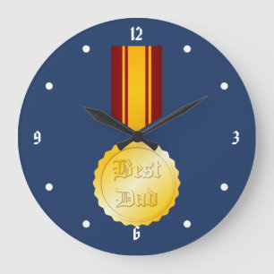 Relógio Grande Medalha de Melhor Pai para o Dia dos Pais