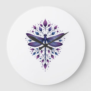 Relógio Grande Meditation Geometria Fractal Espiritual Yoga Libél