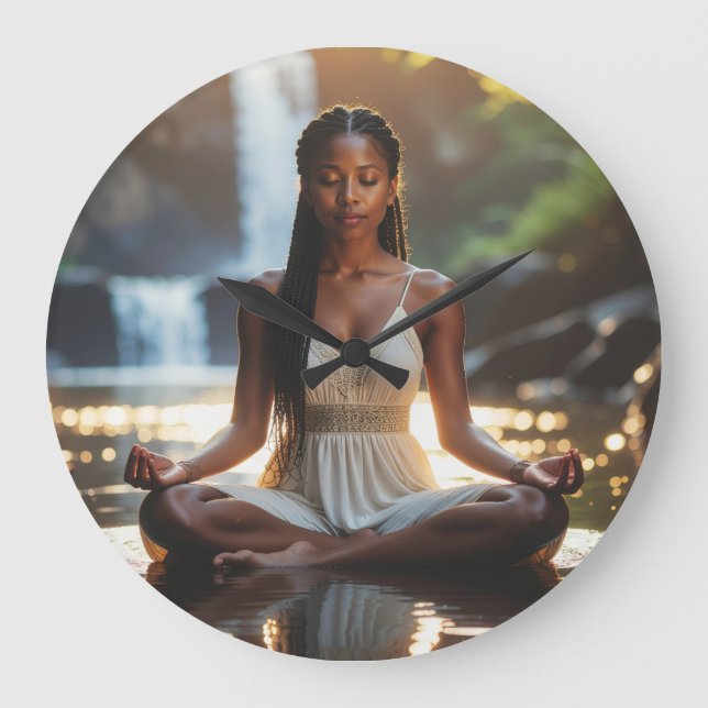 RELÓGIO GRANDE MEDITATION - YOGA - WELLNESS - CARPE DIEM (Frente)