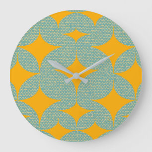 Relógio Grande Meio século Modern Turquoise Diamond