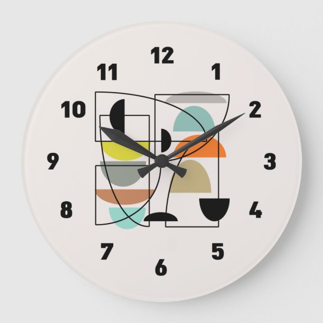 Relógio Grande Meio século Moderno "Bolinhos" (Frente)