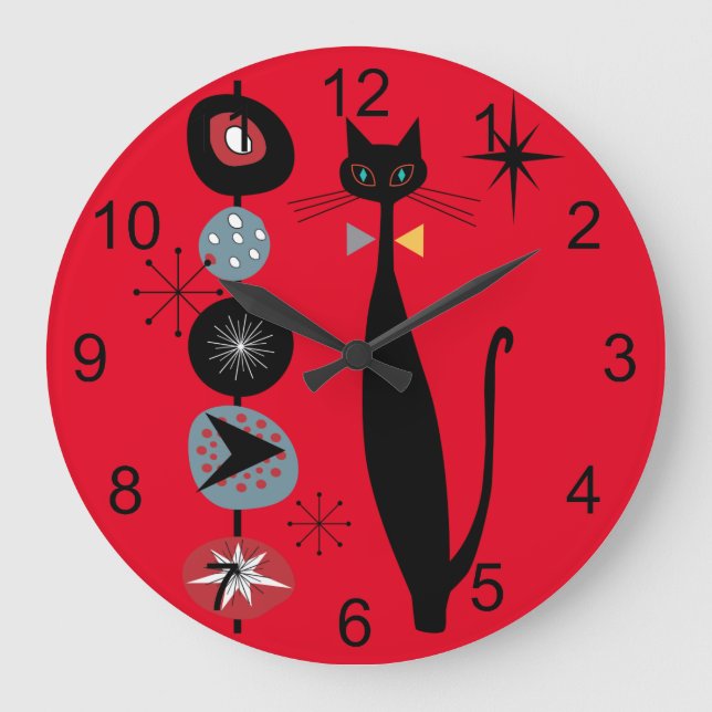 Relógio Grande Meio século Moderno da Era Atômica MCM Legal Cat 2 (Frente)