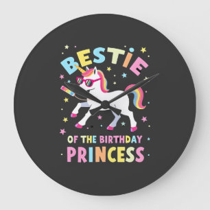 Relógio Grande Melhor Amiga da Princesa de Aniversário Menina Dab