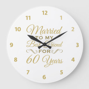 Relógio Grande Melhor Amiga de 60º Aniversário de Casamento