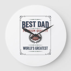 Relógio Grande Melhor Design de Camiseta com Gravação Vintage par