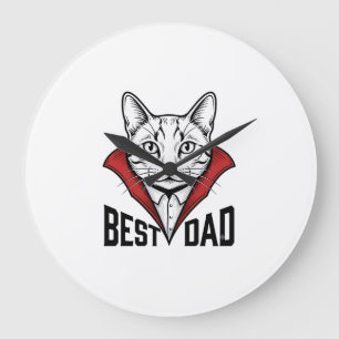Relógio Grande Melhor Design de Gravação Vintage de Gato Vampiro