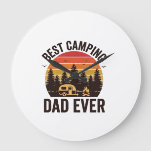 Relógio Grande Melhor Pai de Acampamento Já Existe Design de Acam