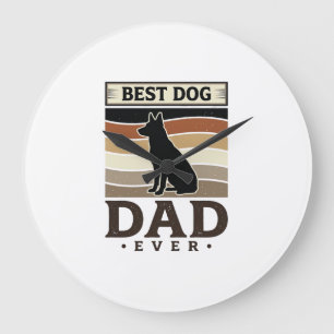 Relógio Grande Melhor Pai de Cachorro de Todos os Tempos Design d