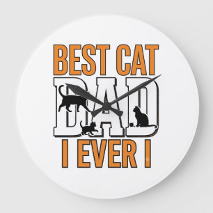 Relógio Grande Melhor Pai de Gato de Todos os Tempos Camisa Vinta