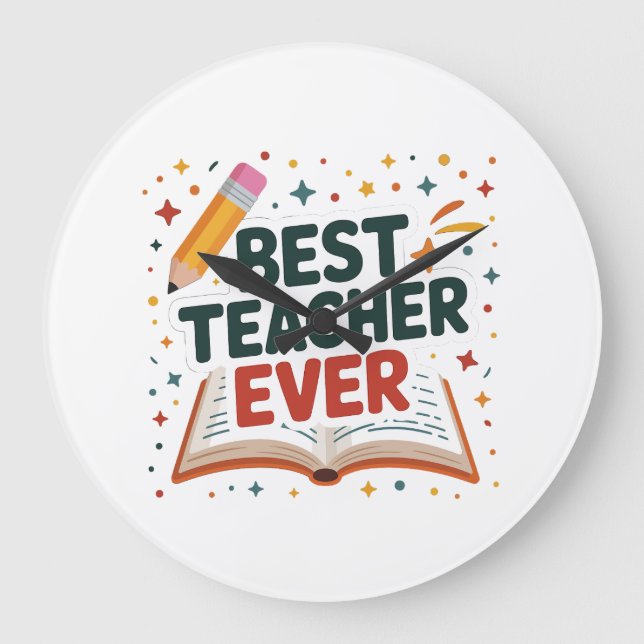 Relógio Grande Melhor Professora Do Mundo (Frente)